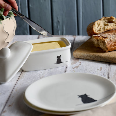 Cat Collection Butter Dish with knife