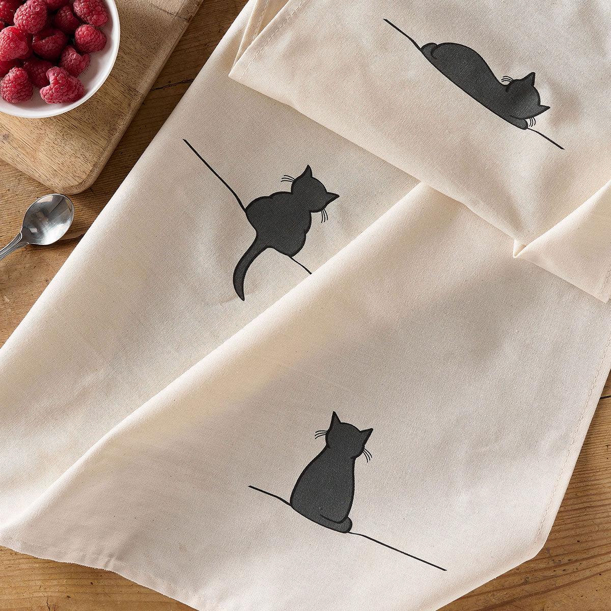 Cat Collection Tea Towel on table