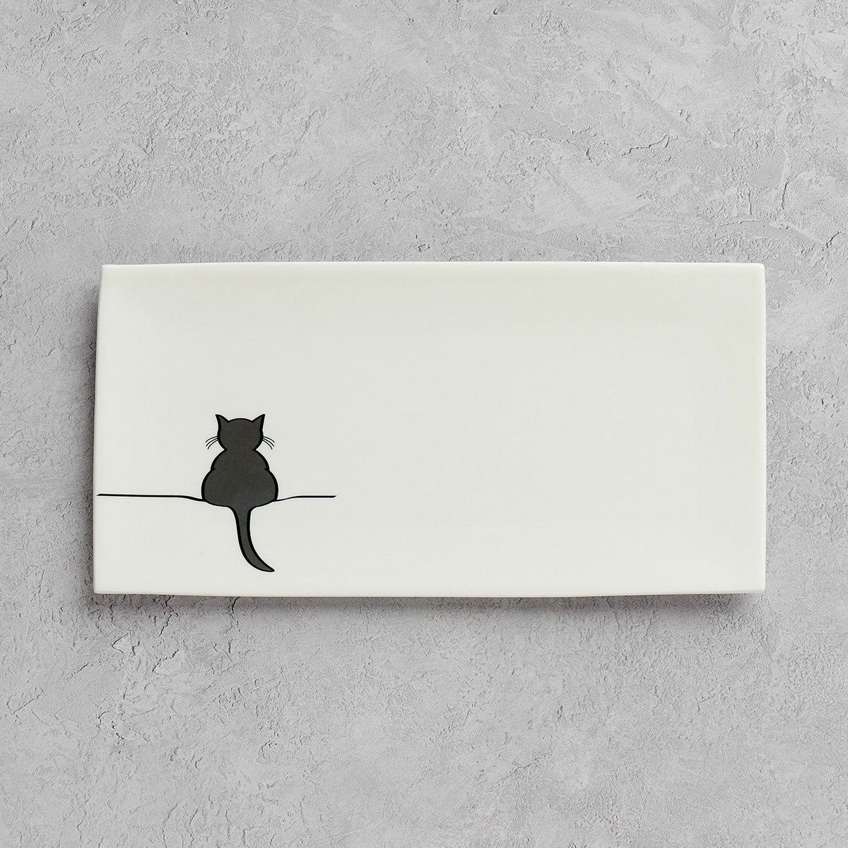 Crouching Cat Large Serving Tray
