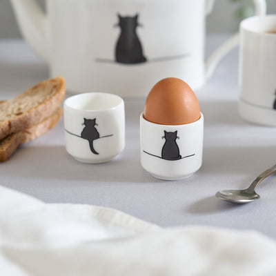 Egg Cups with Cat Collection Tea Pot