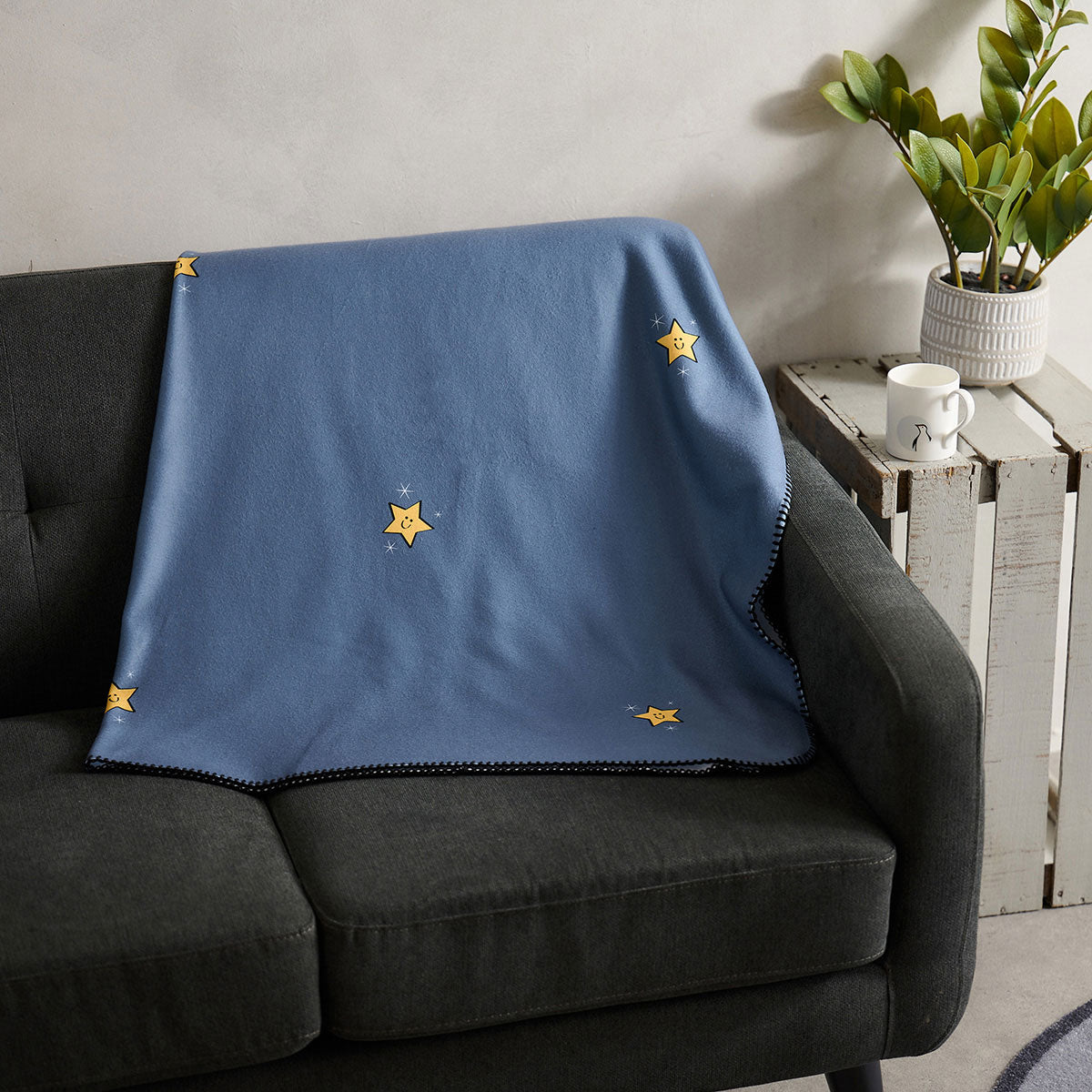 Star Blanket on sofa
