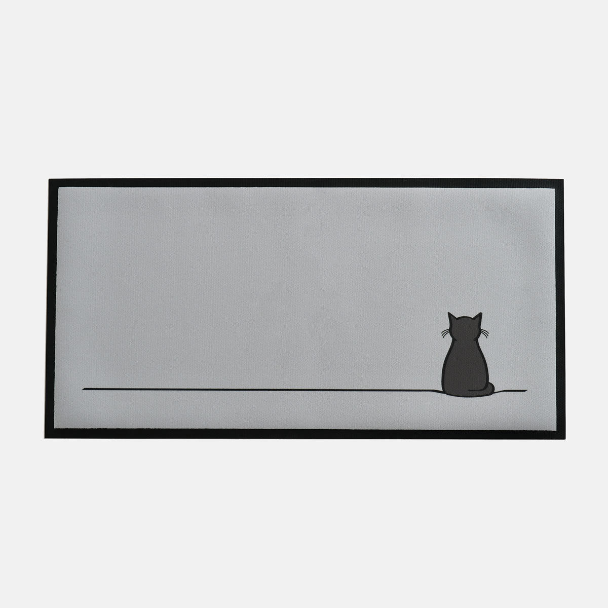Sitting Cat Desk Mat 60cm x 30cm by Jin Designs, antislip desk mat for
