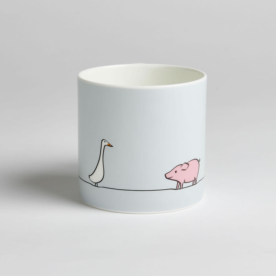 Farm Collection Mug showing Duck and Pig