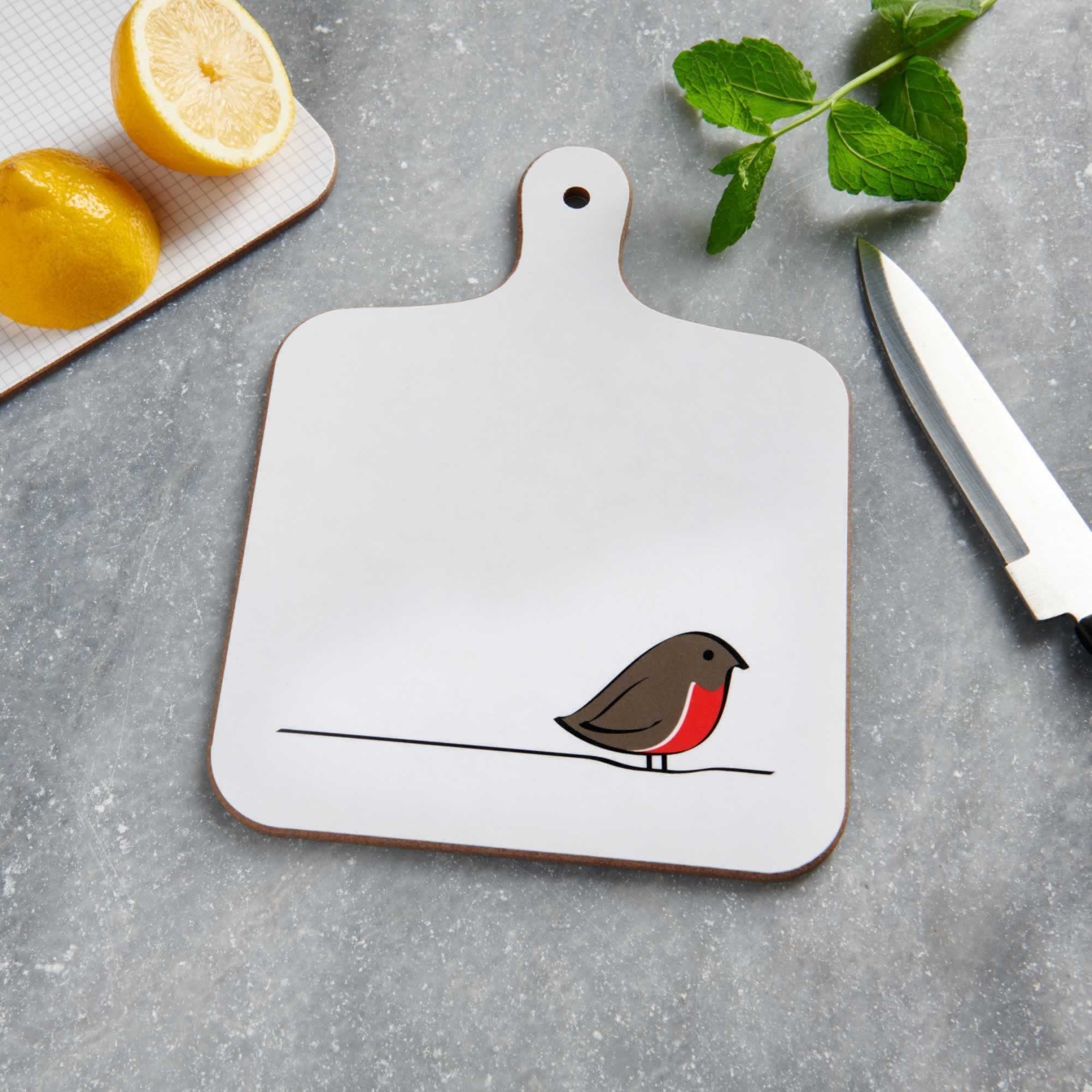 Robin Mini Chopping Board, Christmas Robin Gift Jin Designs