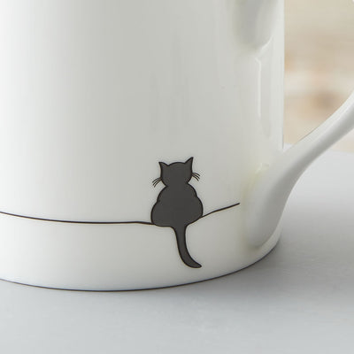 Crouching Cat Mug Close Up