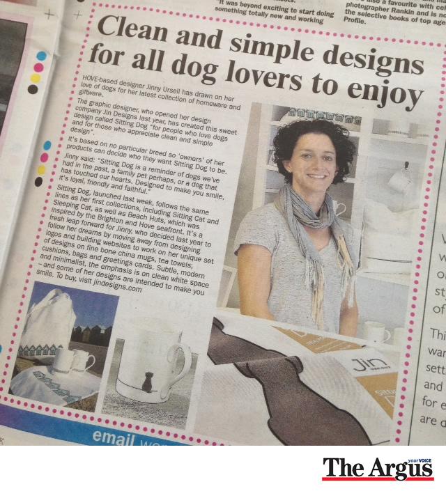 Sitting Dog Makes Headlines in the Argus