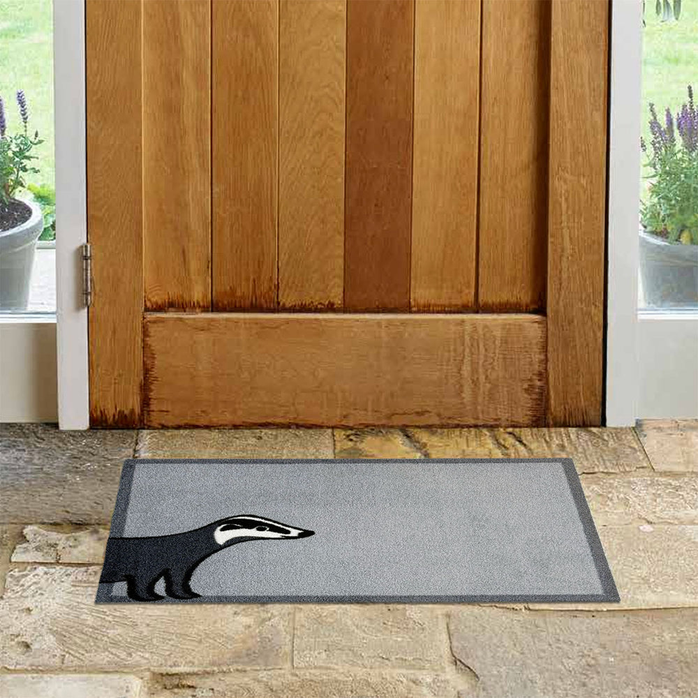 Badger Doormat at the front door