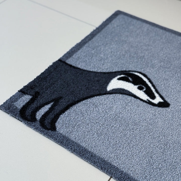 Badger Doormat closeup
