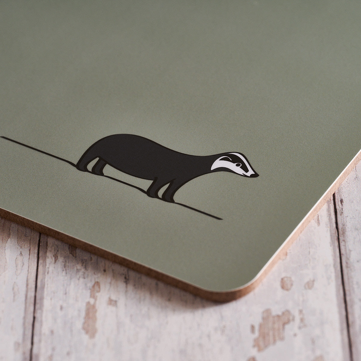 Badger Coaster close up