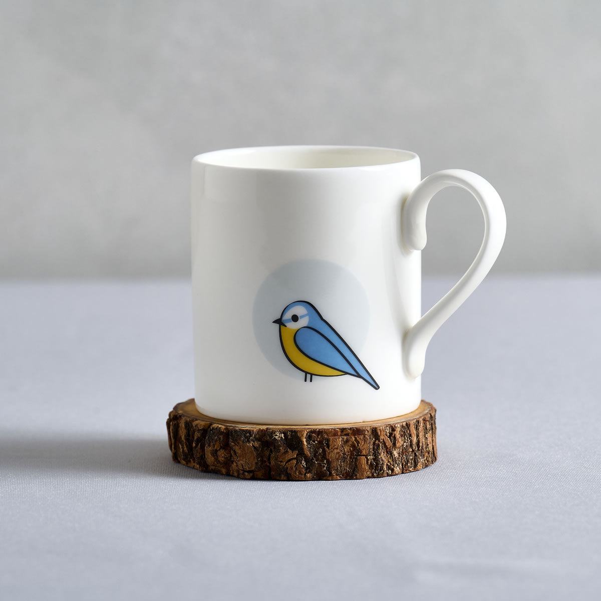Blue Tit Mug with Gift Box and Hot Chocolate Stirrer