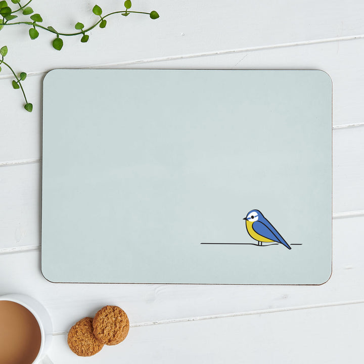 Blue Tit Placemat with biscuits