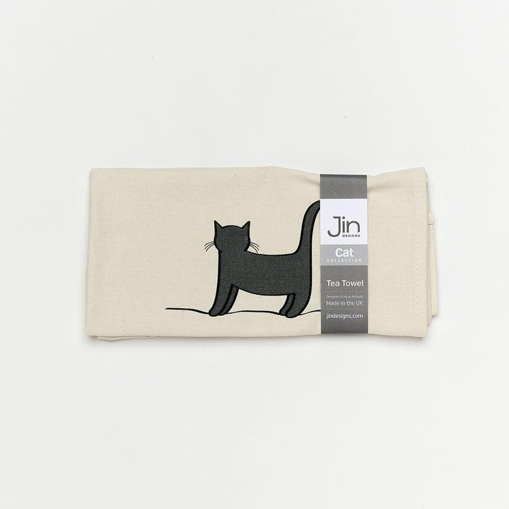 Cat Collection Tea Towel folded