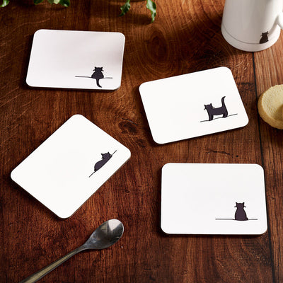 Cat Collection Coasters, Set of Four