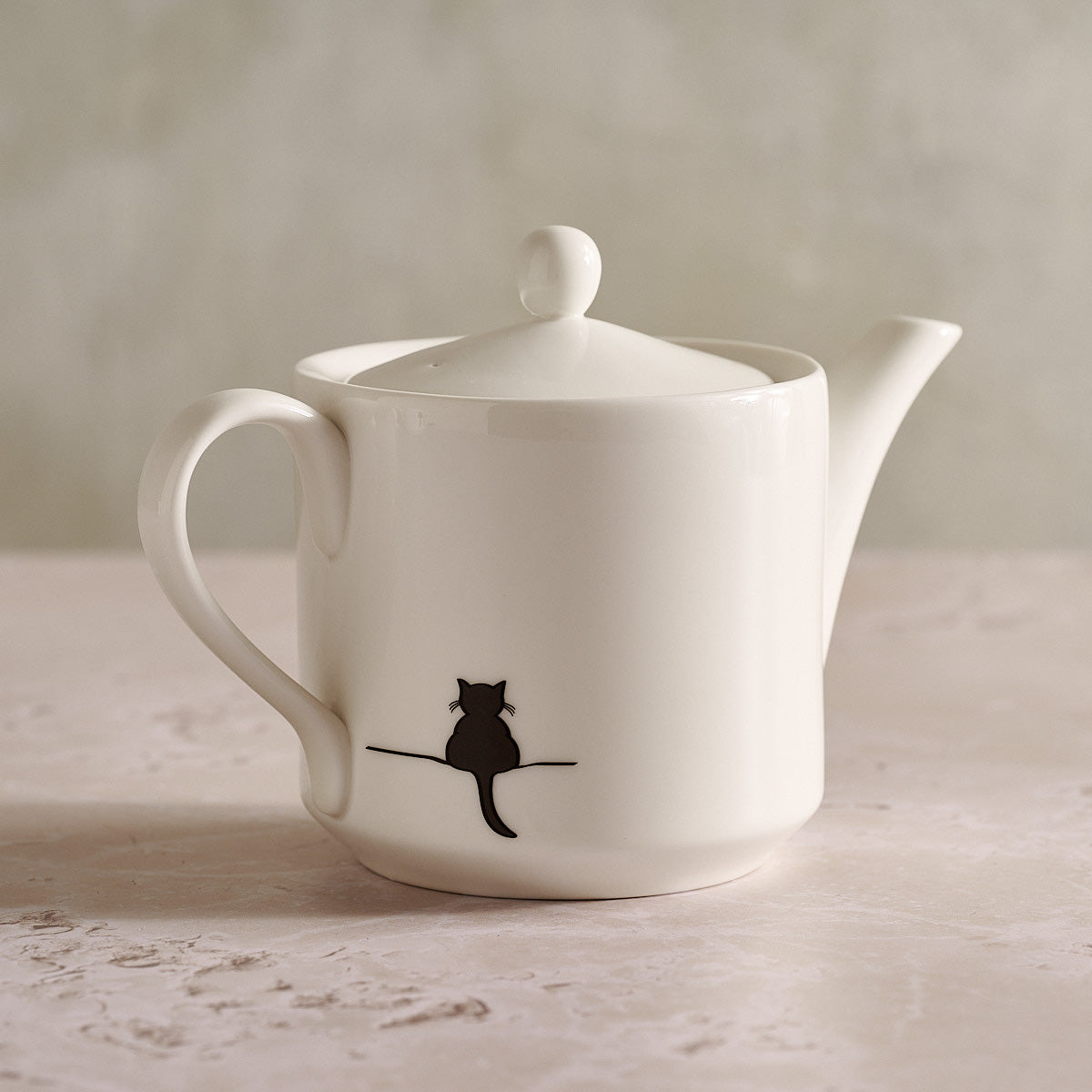 Cat Collection Teapot with Crouching Cat on reverse