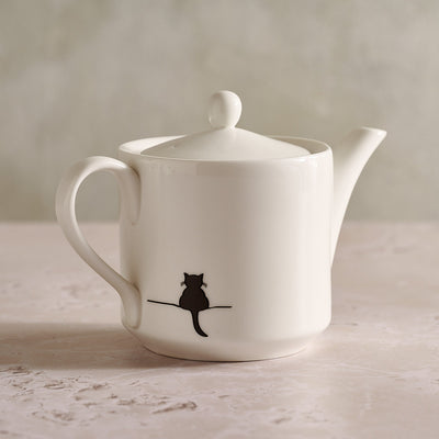 Cat Collection Teapot with Crouching Cat on reverse