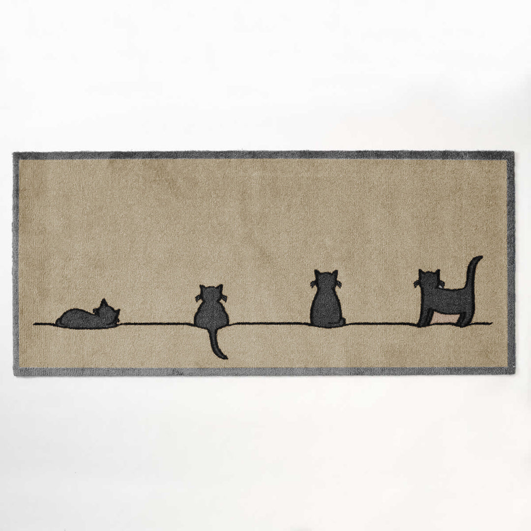 Cat Collection Runner Doormat, Natural, 60cm x 140cm