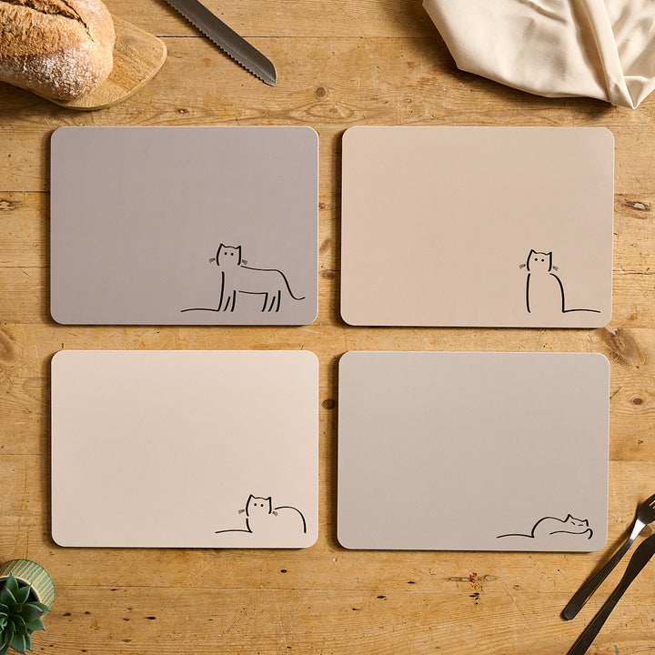Cat Companions Placemats, Set of Four
