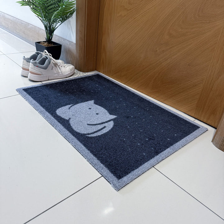 CatLoaf Doormat in hallway