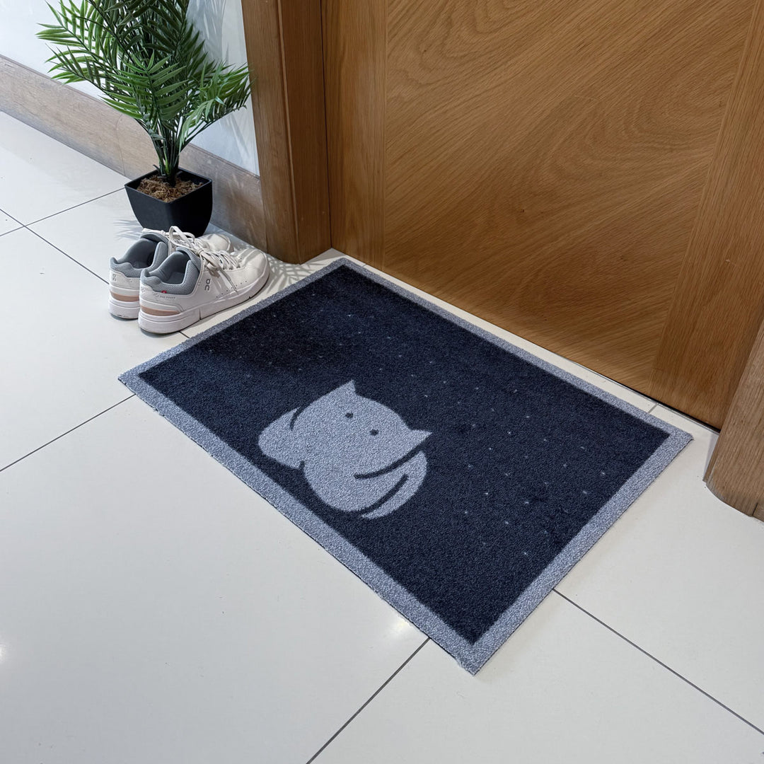 CatLoaf Doormat in hallway