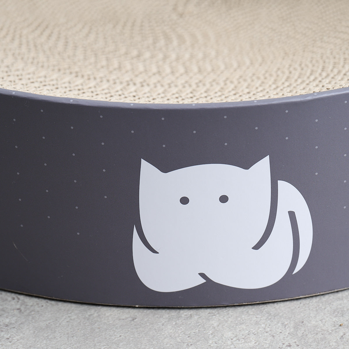 CatLoaf Luxury Round Cat Scratcher Bed, 41cm, Dark Grey