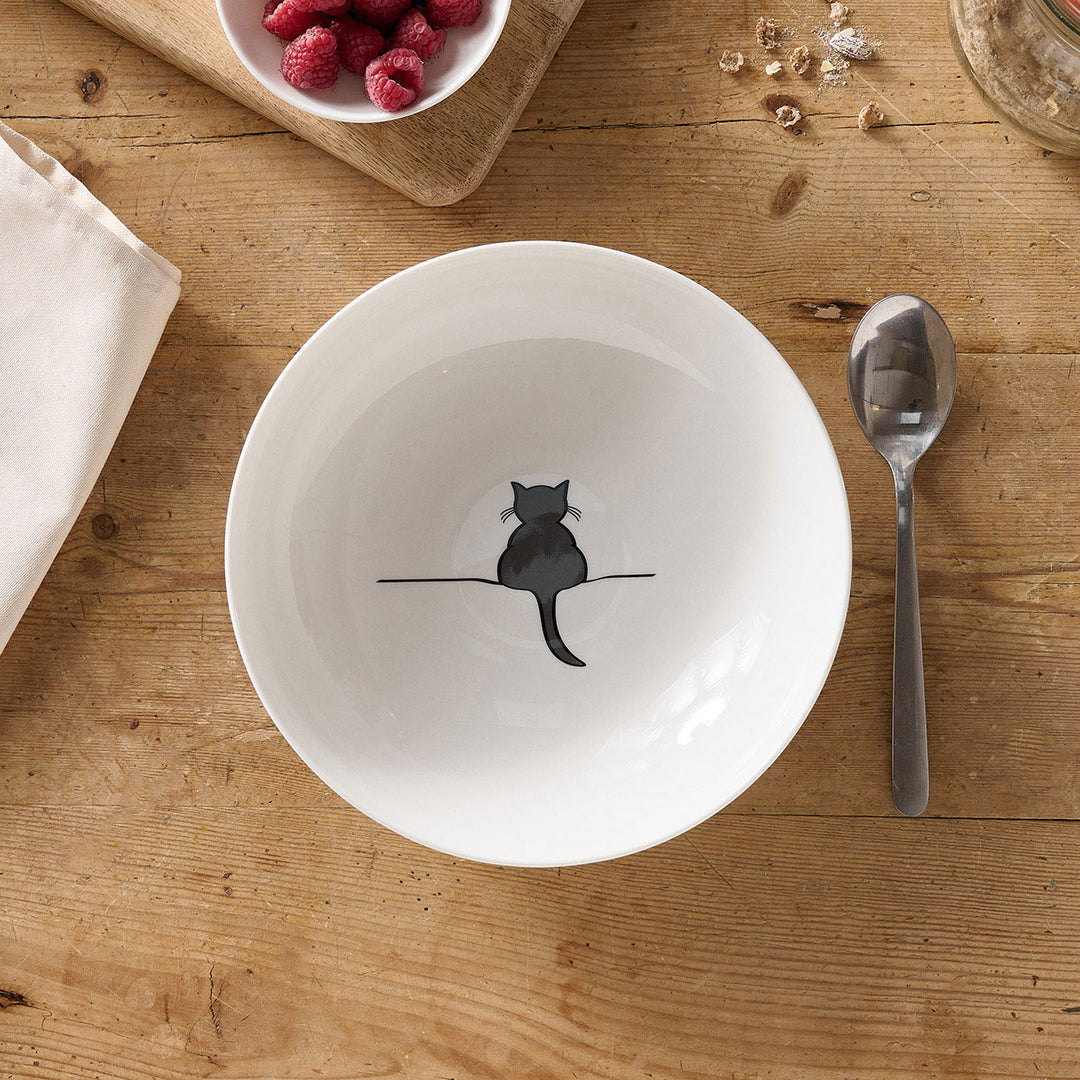 Crouching Cat Pasta Bowl