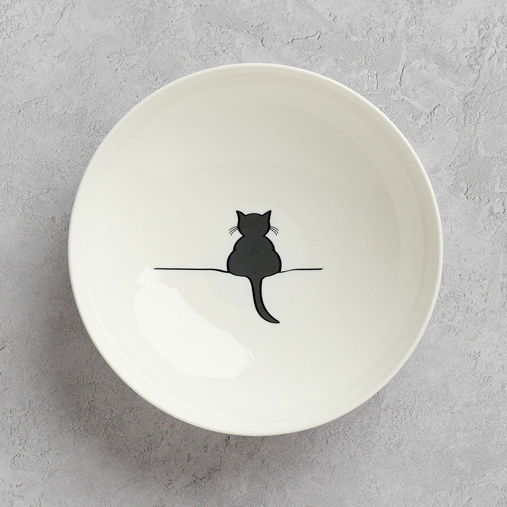 Crouching Cat Pasta Bowl