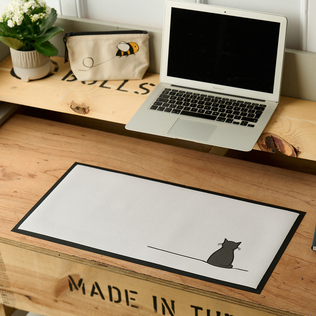 Sitting Cat Desk Mat 