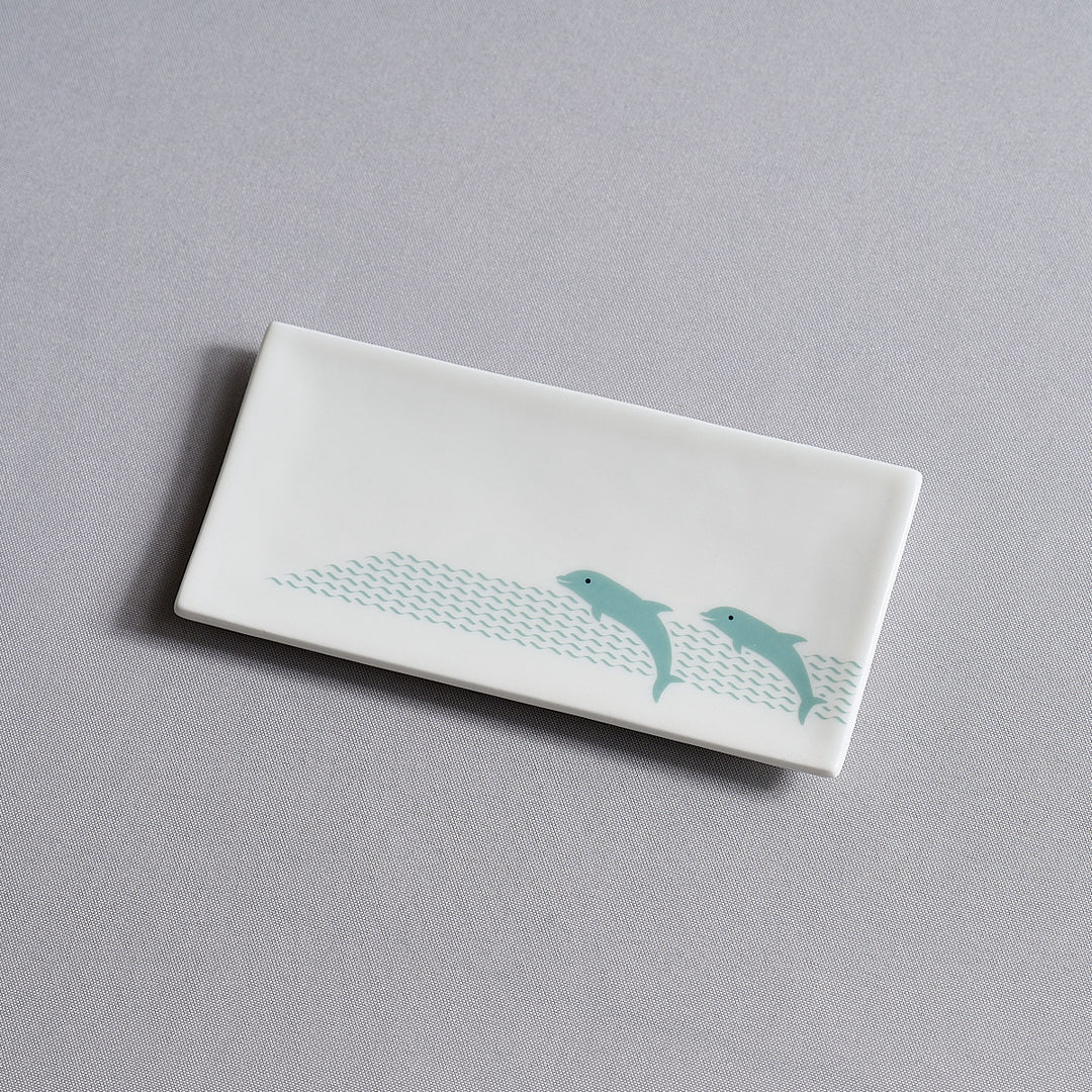 Dolphin Mini Tray in aqua