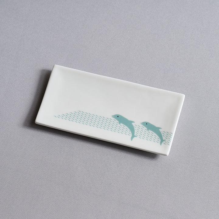 Dolphin Mini Tray in aqua