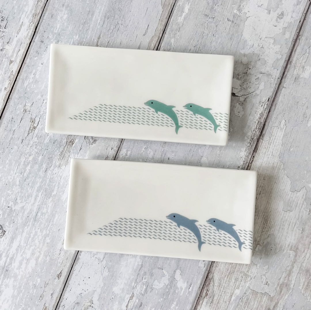 Dolphin Mini Trays, in sea blue and aqua