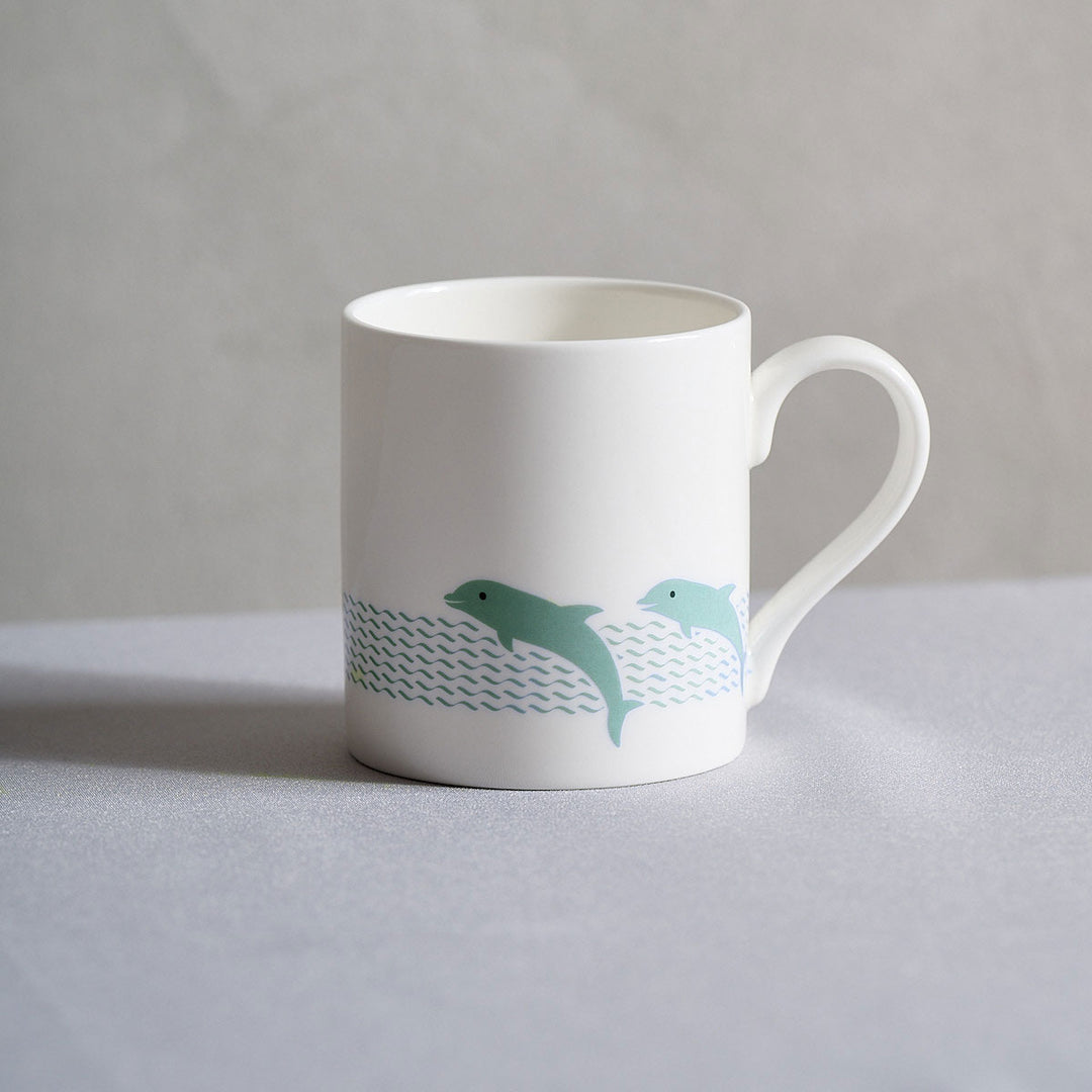 Dolphin Mug in Aqua