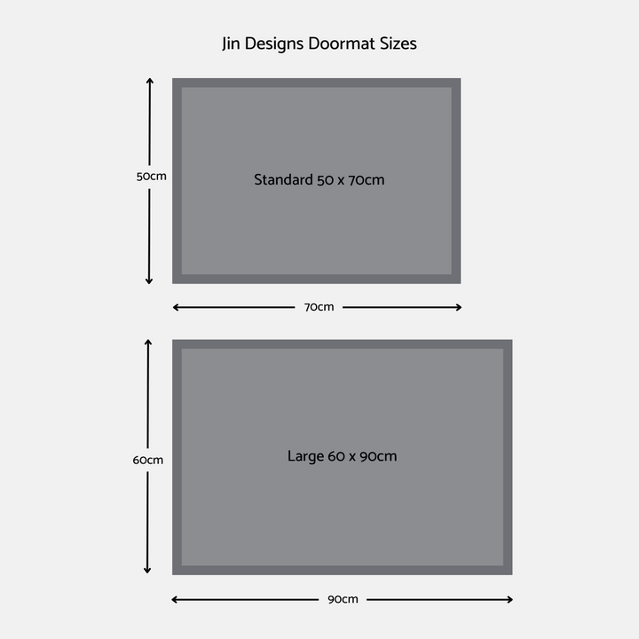 Jin Designs Doormat Sizes
