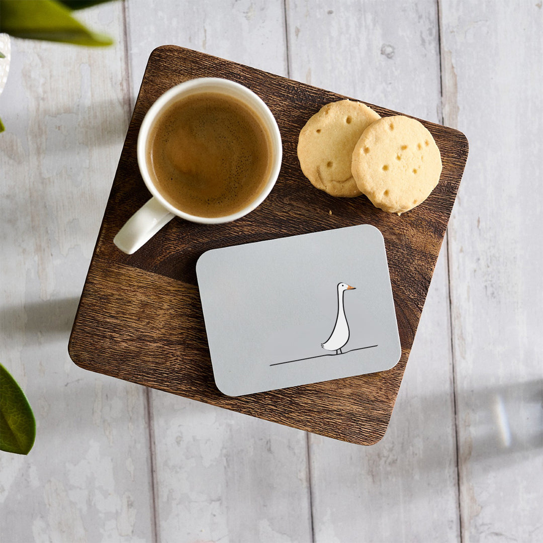 Duck Coaster with coffee and shortbread