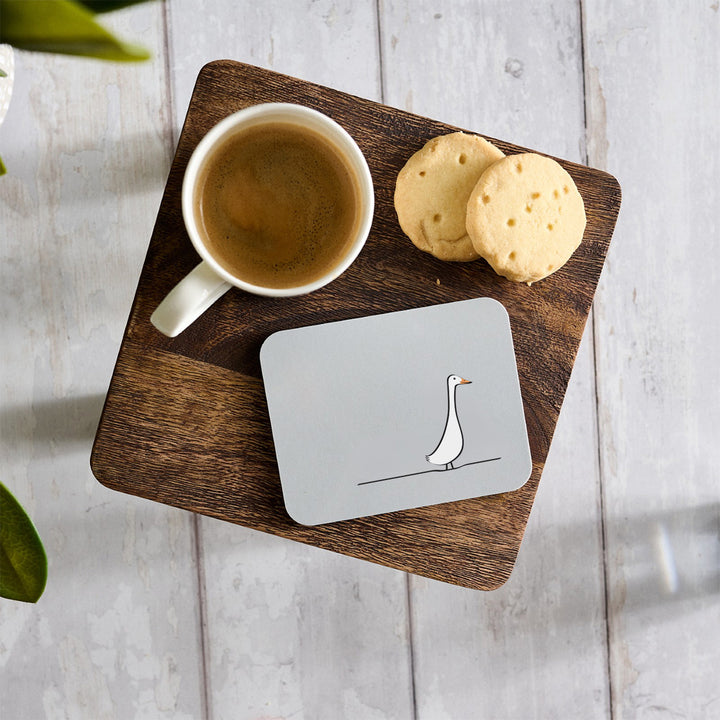 Duck Coaster with coffee and shortbread