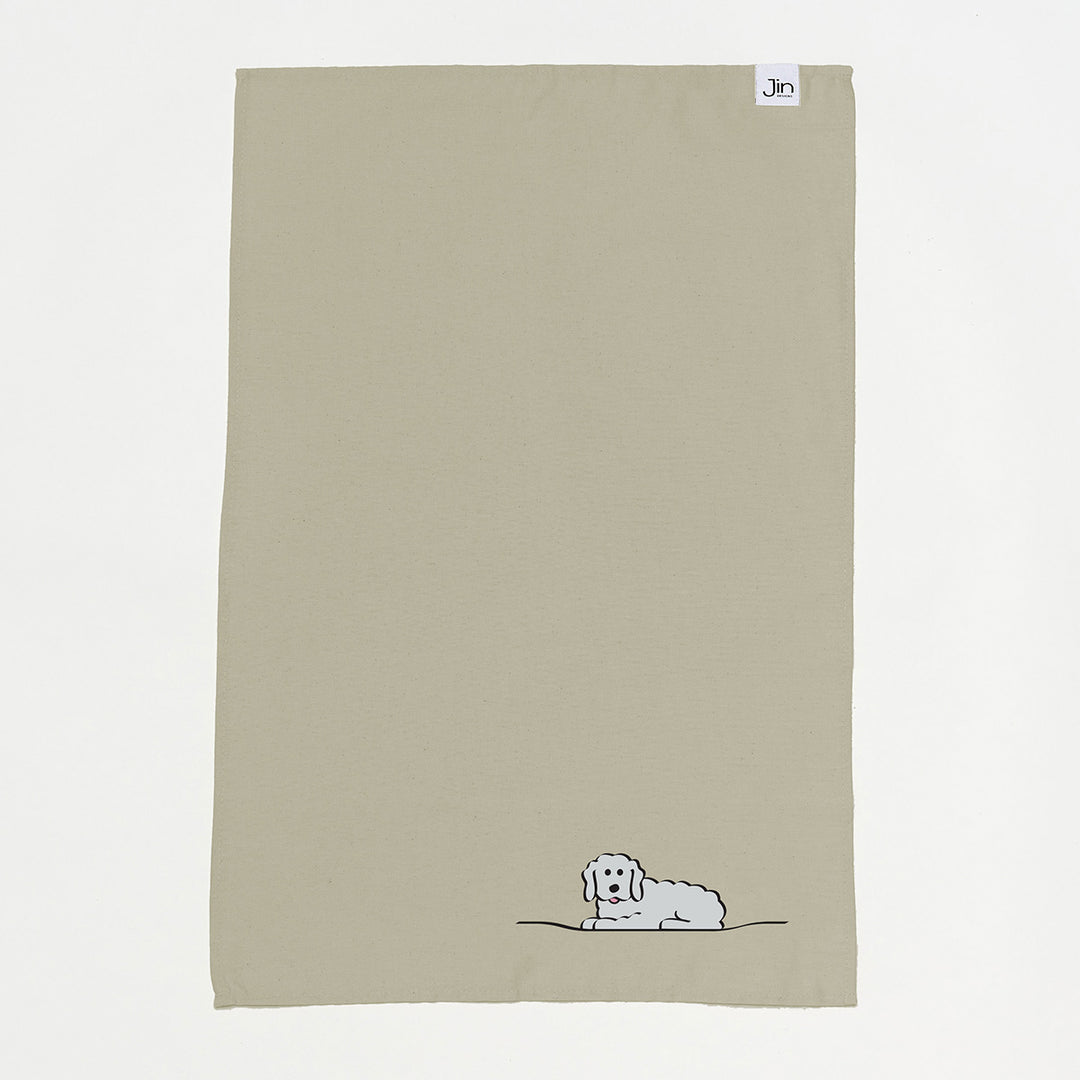Fluffy Dog Tea Towel