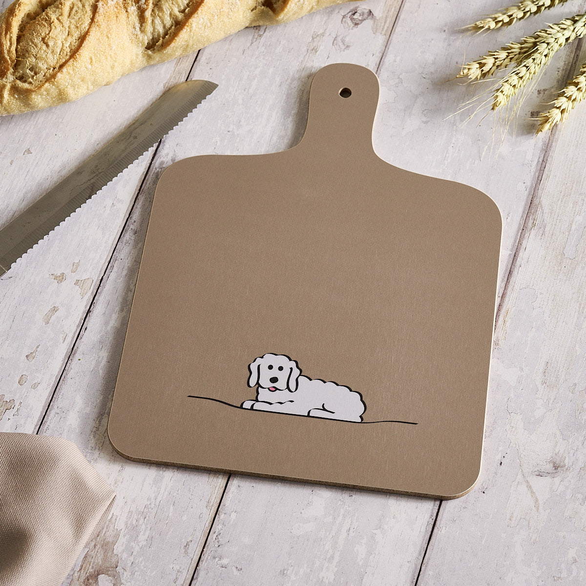 Fluffy Dog Medium Chopping Board 29cm x 21cm