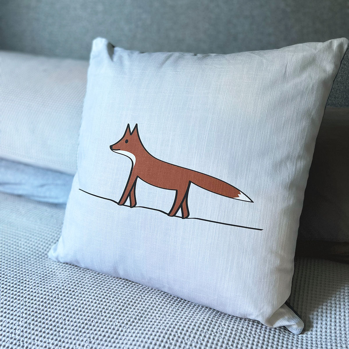 Fox Cushion | Stylish Cotton/Linen Blend Cushion | Jin Designs