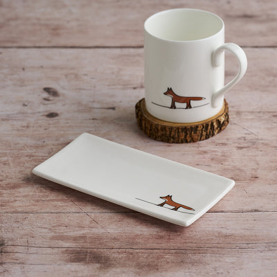Woodland Collection Mugs and Mini Trays, Set of Four
