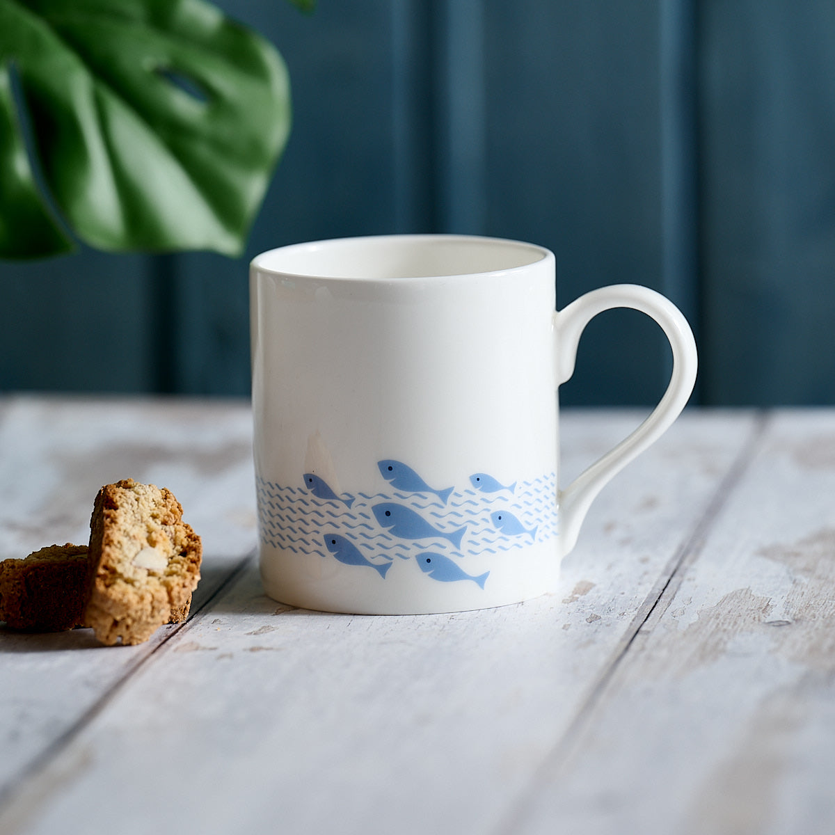 Fun Fish Mug with biscotti