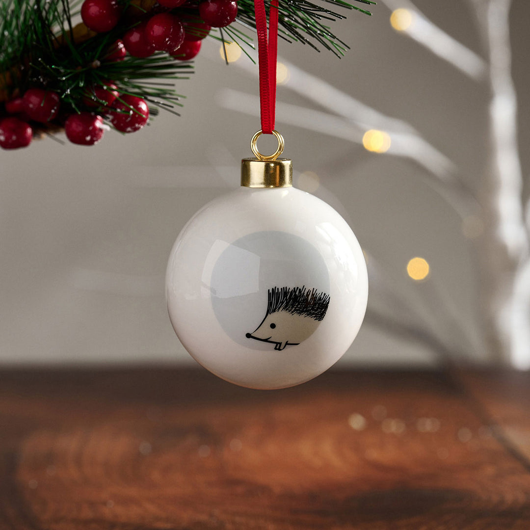 Hedgehog Christmas Bauble