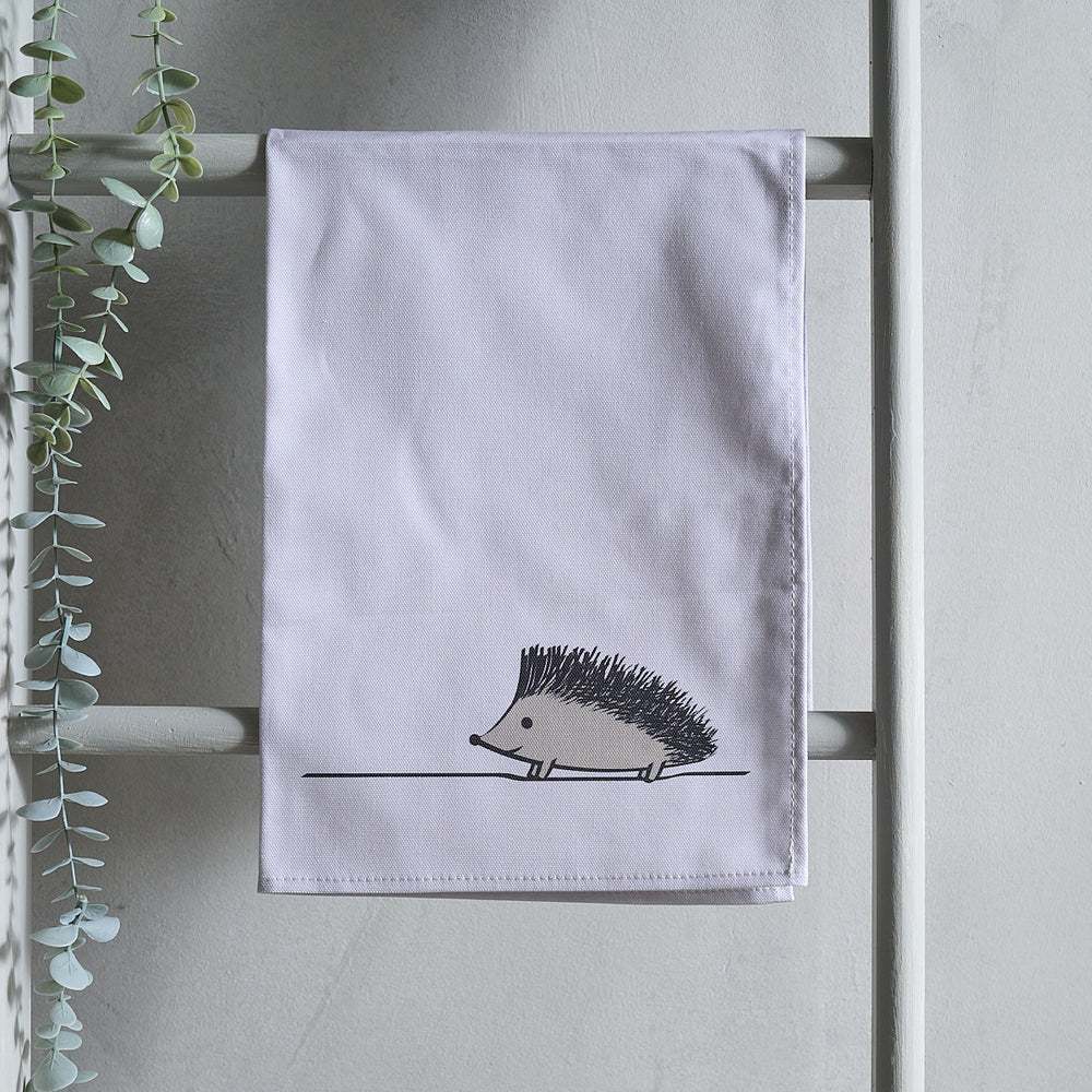 Hedgehog Tea Towel hanging up