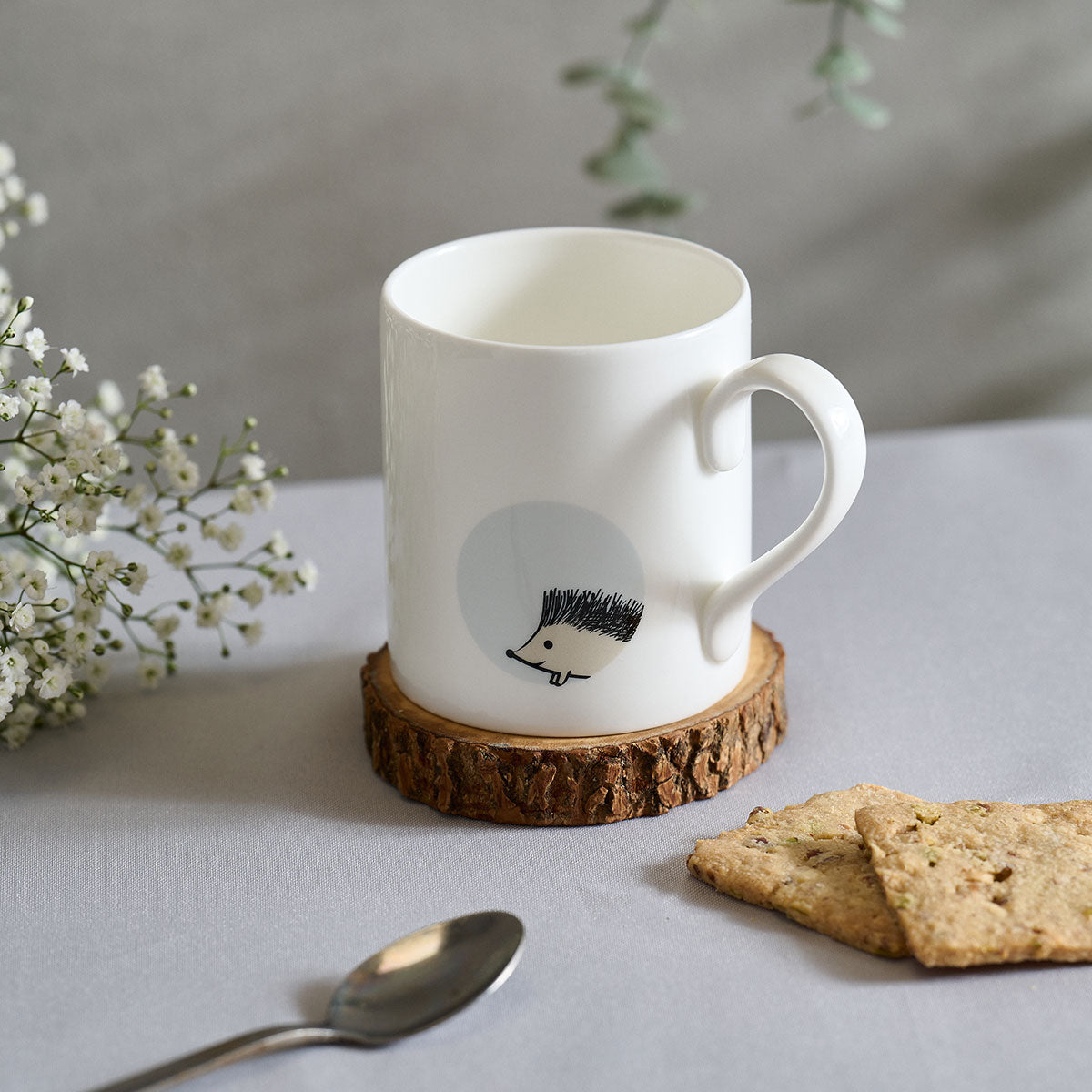 Hedgehog 2.0 Mug - Standard Size - with biscuits