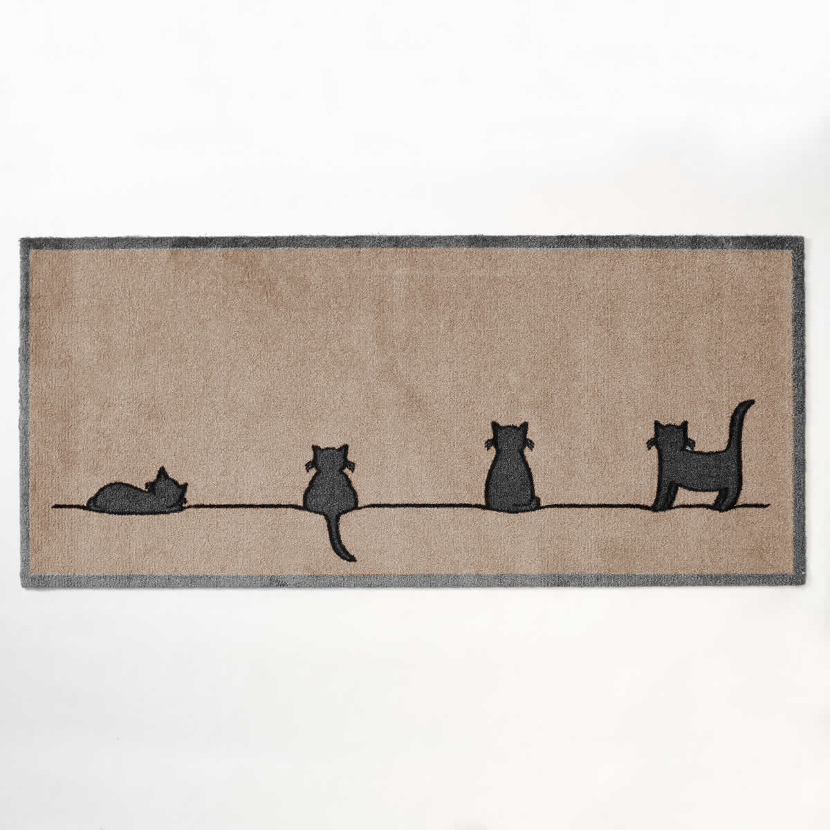 Cat Collection Runner Doormat, Natural, 60cm x 140cm