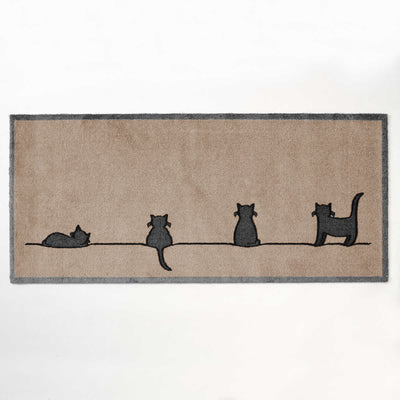 Cat Collection Runner Doormat, Natural, 60cm x 140cm