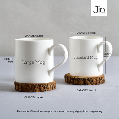 Jin Designs Mugs - Large and Standard Size