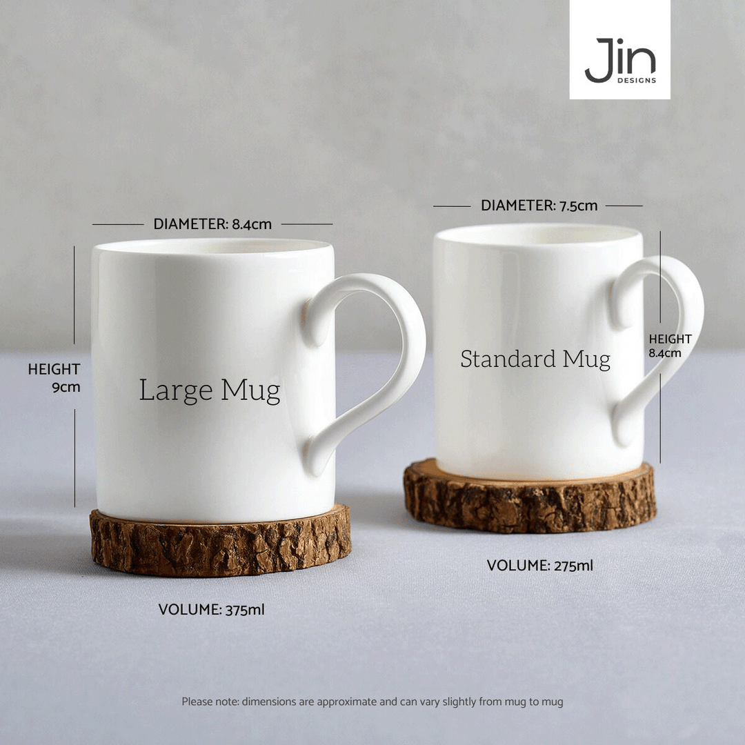 Jin Designs Large and Standard Mug Size