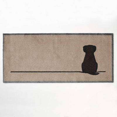 Sitting Dog Doormat in Natural