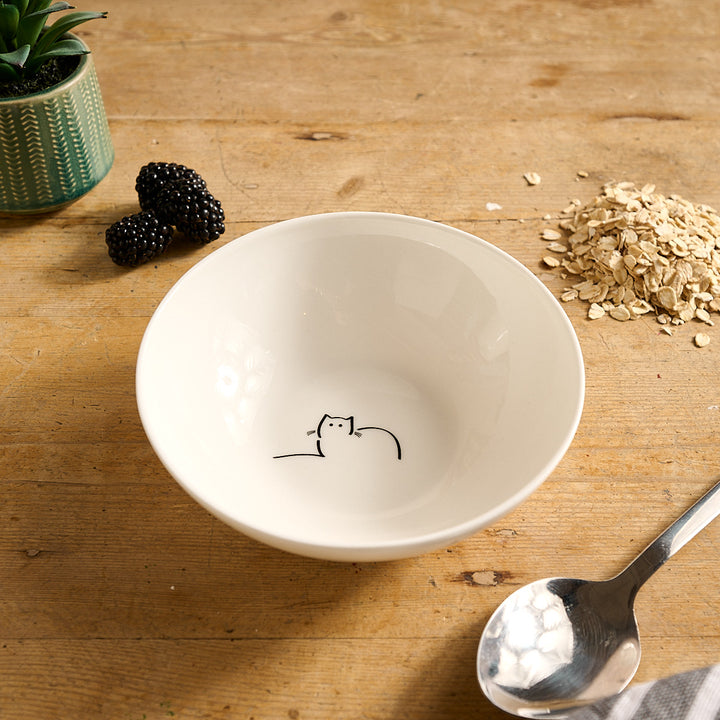 Loafing Cat Cereal Bowl