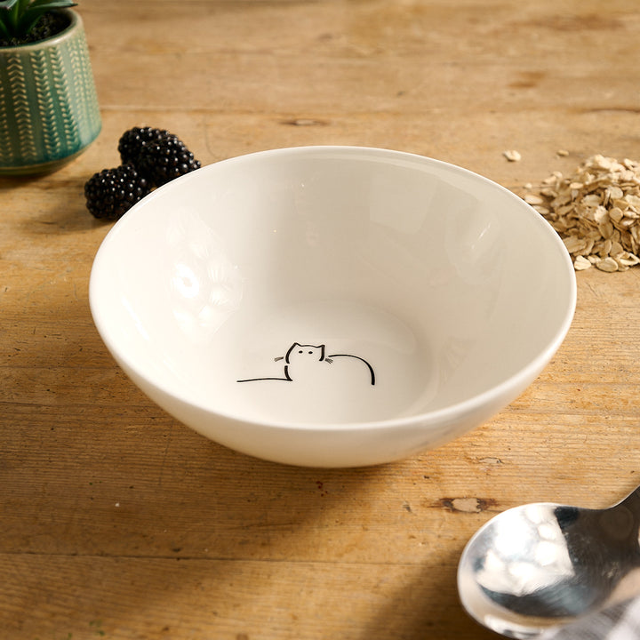 Loafing Cat Cereal Bowl