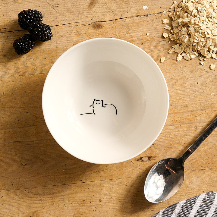 Loafing Cat Cereal Bowl